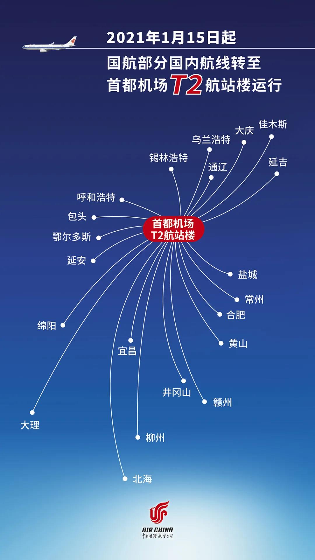 两江新区-国航首都机场部分航空货运航班转至二号航站楼运行-限时达空运物流公司